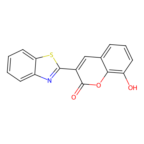 3-Benzothiazol-2-yl-8-hydroxychromen-2-one structure