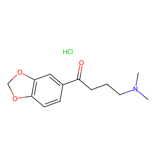 1-(1,3-Benzodioxol-5-yl)-4-(dimethylamino)-1-butanone hydrochloride structure
