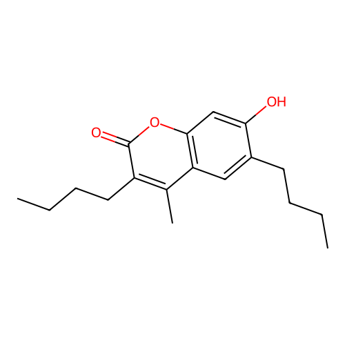 2H-1-Benzopyran-2-one, 3,6-dibutyl-7-hydroxy-4-methyl- structure