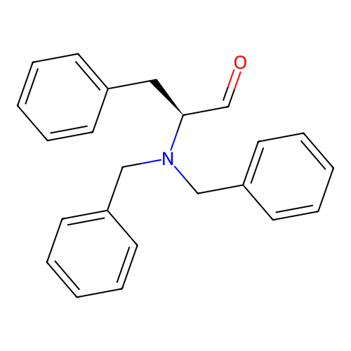 (alphaS)-alpha-[Bis(phenylmethyl)amino]benzenepropanal structure
