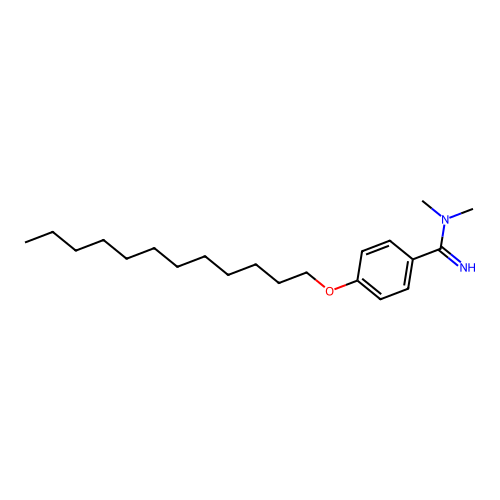4-(dodecyloxy)-N,N-dimethylbenzenecarboximidamide structure
