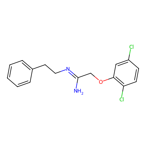 2-(2,5-dichlorophenoxy)-N-(2-phenylethyl)ethanimidamide structure