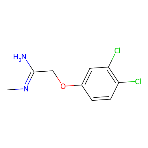 2-(3,4-dichlorophenoxy)-N-methylethanimidamide structure