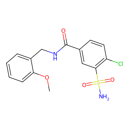 4-chloro-N-[(2-methoxyphenyl)methyl]-3-sulfamoylbenzamide structure