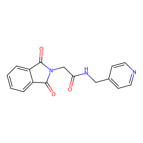 2-(1,3-dioxo-1,3-dihydro-2H-isoindol-2-yl)-N-(pyridin-4-ylmethyl)acetamide structure