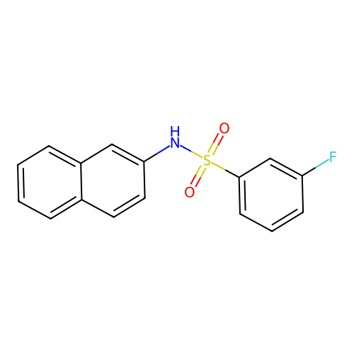 3-fluoro-N-naphthalen-2-ylbenzenesulfonamide structure