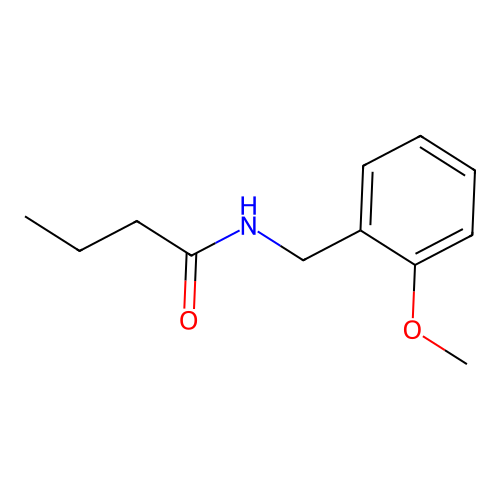 N-(2-methoxybenzyl)butanamide structure