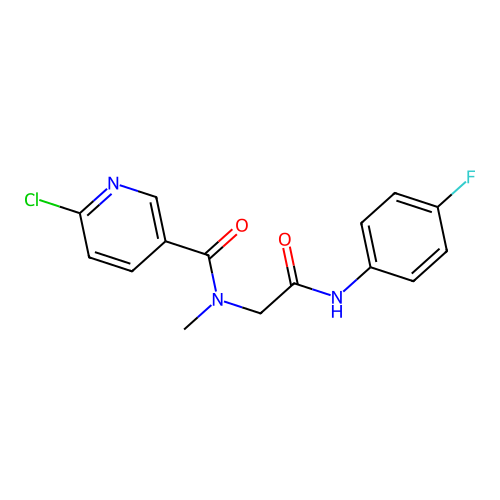 2-[1-(6-Chloropyridin-3-YL)-N-methylformamido]-N-(4-fluorophenyl)acetamide structure