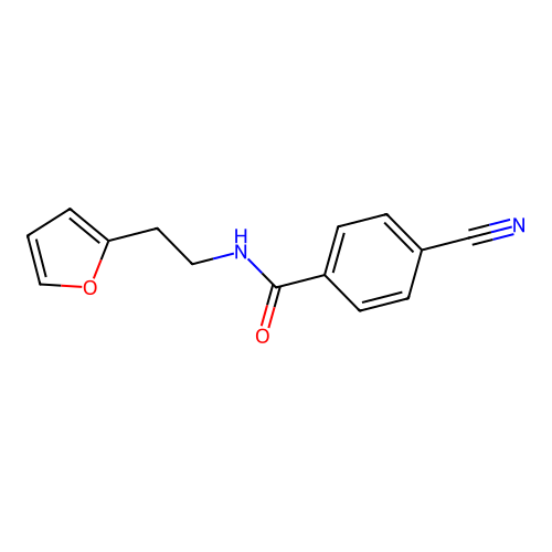 4-Cyano-N-(2-(furan-2-yl)ethyl)benzamide structure