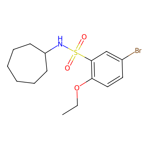 [(5-Bromo-2-ethoxyphenyl)sulfonyl]cycloheptylamine structure