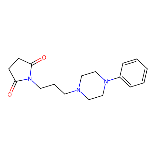 2,5-Pyrrolidinedione, 1-[3-(4-phenyl-1-piperazinyl)propyl]- structure