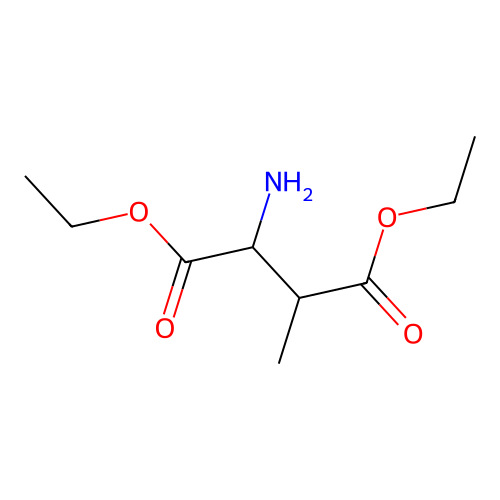 Diethyl 2-amino-3-methylbutanedioate structure