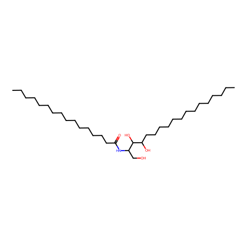N-(1,3,4-trihydroxyoctadecan-2-yl)hexadecanamide structure