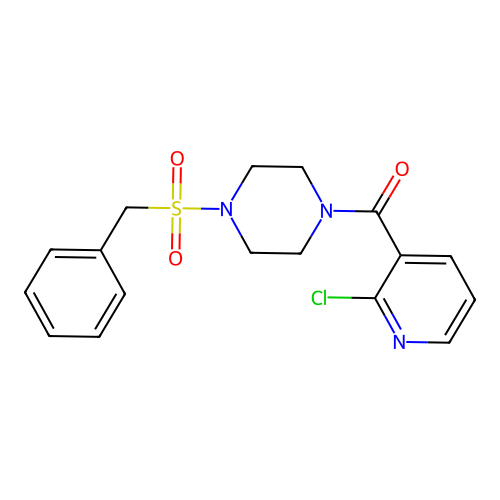 1-(2-Chloropyridine-3-carbonyl)-4-phenylmethanesulfonylpiperazine structure