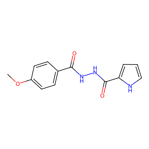 N'-(4-methoxybenzoyl)-1H-pyrrole-2-carbohydrazide structure