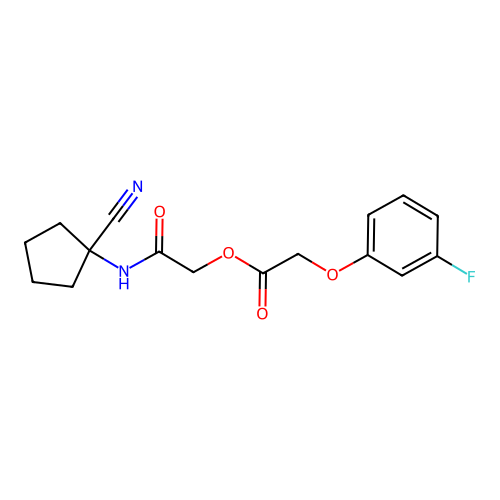 [(1-Cyanocyclopentyl)carbamoyl]methyl 2-(3-fluorophenoxy)acetate structure