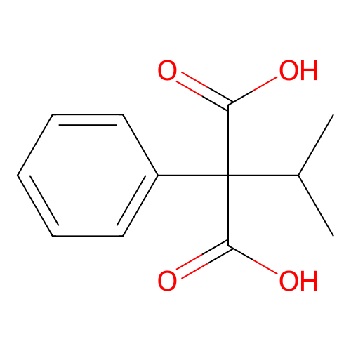 2-Phenyl-2-propan-2-ylpropanedioic acid structure