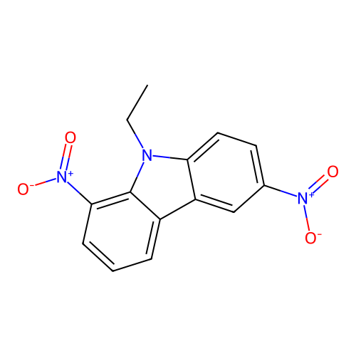 9-Ethyl-1,6-dinitrocarbazole structure
