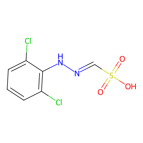 Methanesulfonic acid, ((2,6-dichlorophenyl)amino)imino- structure