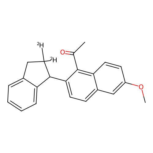 Ethanone, 1-(2-(2,3-dihydro-2-d-1H-inden-1-yl-2-d)-6-methoxy-1-naphthalenyl)- structure