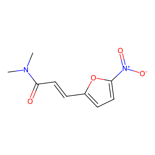 N,N-Dimethyl-5-nitro-2-furanacrylamide structure
