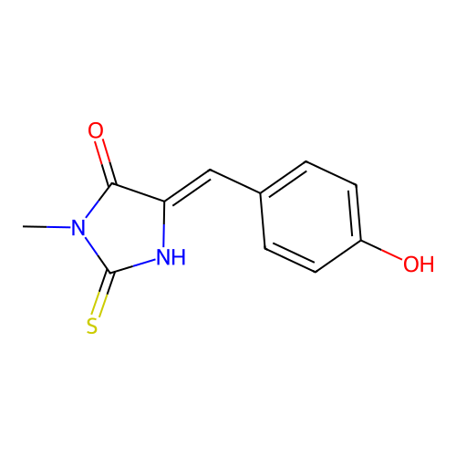 5-(4-Hydroxybenzylidene)-3-methyl-2-thioxo-4-imidazolidinone structure