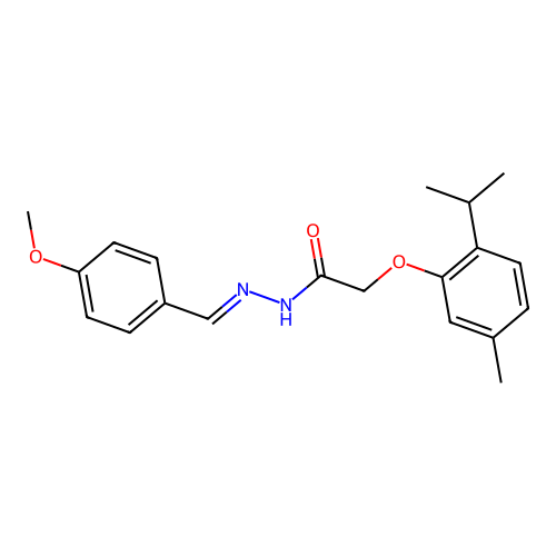 2-(2-Isopropyl-5-methylphenoxy)-N'-(4-methoxybenzylidene)acetohydrazide structure