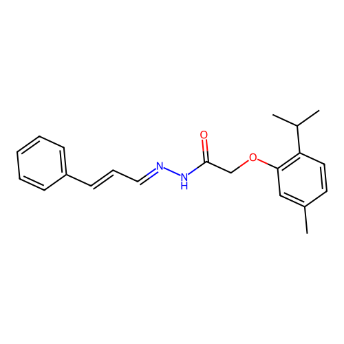 2-(2-Isopropyl-5-methylphenoxy)-N'-(3-phenyl-2-propenylidene)acetohydrazide structure