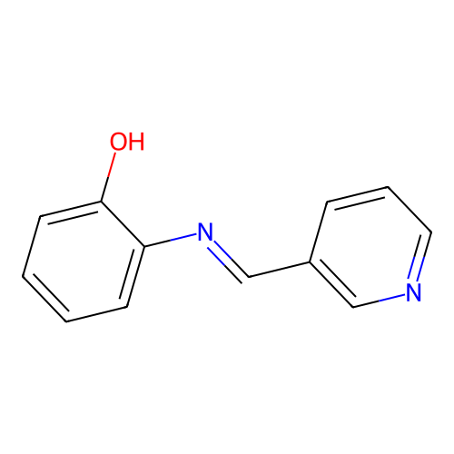 2-{[(E)-pyridin-3-ylmethylidene]amino}phenol structure
