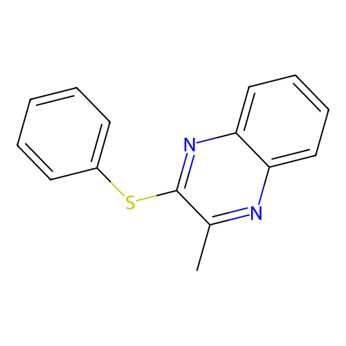 2-Methyl-3-phenylsulfanylquinoxaline structure