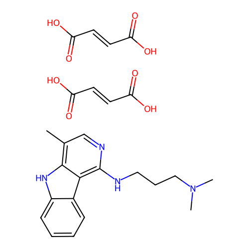 1-(3-Dimethylaminopropyl)amino-4-methyl-5H-pyrido(4,3-b)indole dimaleate structure
