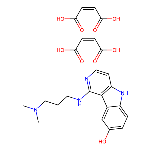 1-(3-Diethylaminopropyl)-8-hydroxy-5H-pyrido(4,3-b)indole dimaleate structure