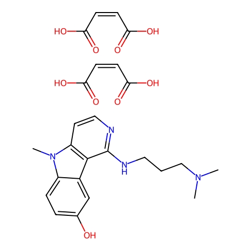 1-(3-Diethylaminopropyl)-8-hydroxy-5-methyl-5H-pyrido(4,3-b)indole dimaleate structure
