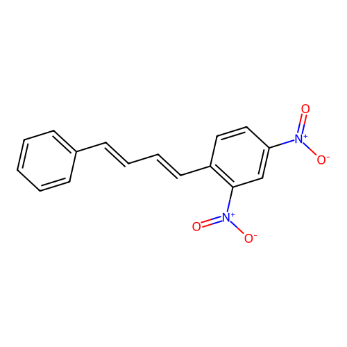 2,4-Dinitro-1-(4-phenylbuta-1,3-dienyl)benzene structure