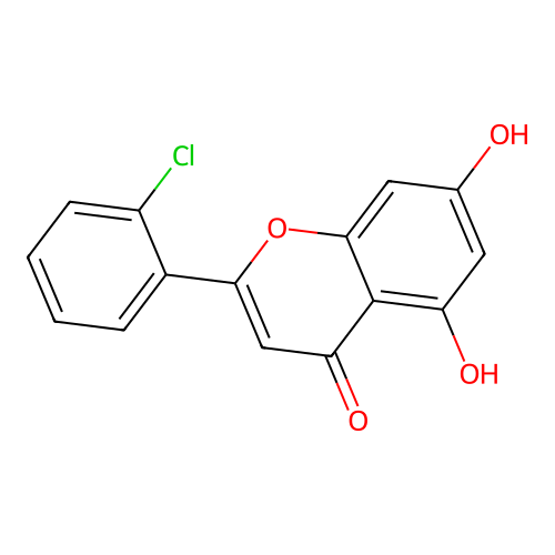 2-(2-Chlorophenyl)-5,7-dihydroxy-4H-chromen-4-one structure