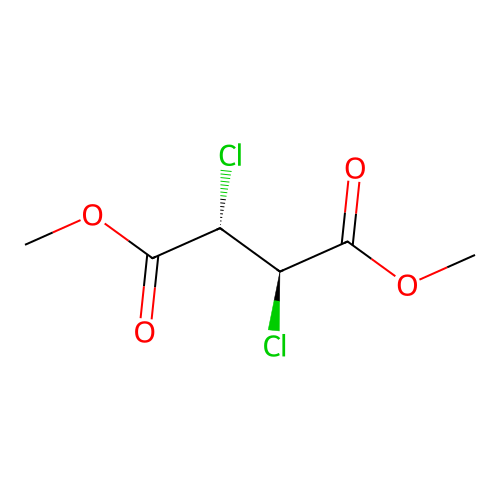 Butanedioic acid, 2,3-dichloro-, 1,4-dimethyl ester, (2R,3S)-rel- structure