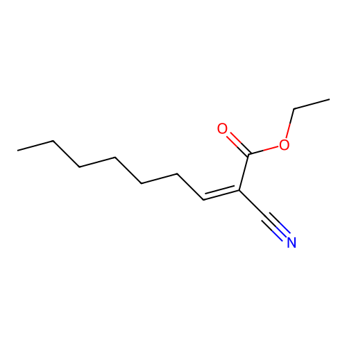 Ethyl 2-cyanonon-2-enoate structure