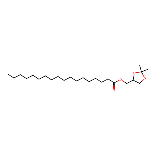 Stearic acid, (2,2-dimethyl-1,3-dioxolan-4-yl)methyl ester structure