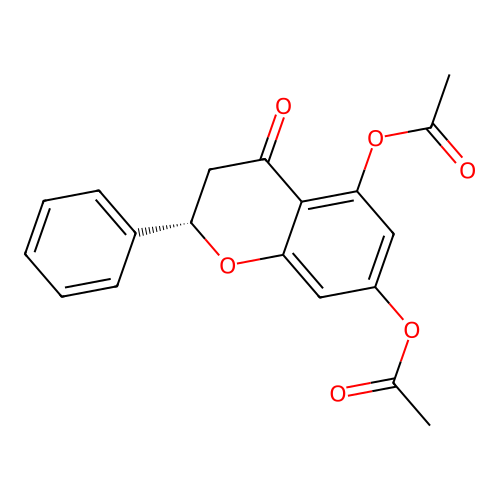 (S)-4-Oxo-2-phenylchroman-5,7-diyl diacetate structure
