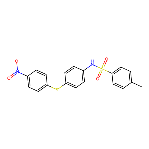 4-methyl-N-[4-(4-nitrophenyl)sulfanylphenyl]benzenesulfonamide structure
