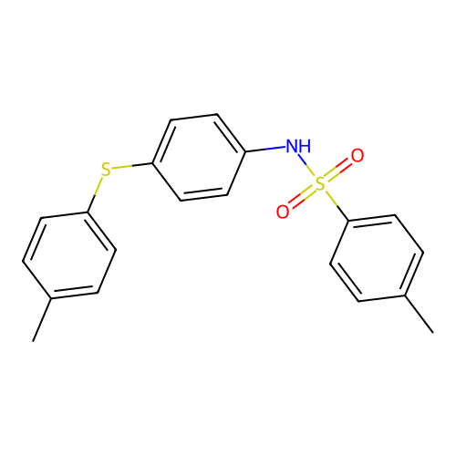 4-methyl-N-[4-(4-methylphenyl)sulfanylphenyl]benzenesulfonamide structure