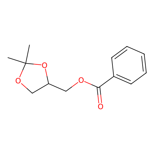 (2,2-Dimethyl-1,3-dioxolan-4-yl)methyl benzoate structure
