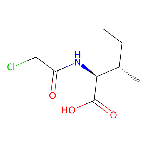 N-(Chloroacetyl)-L-isoleucine structure