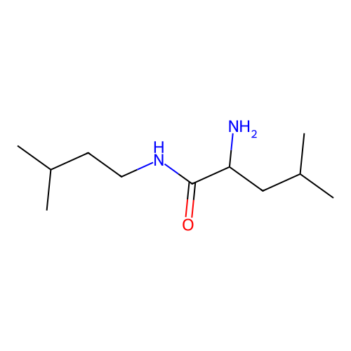 2-amino-N-isopentyl-4-methyl-pentanamide structure