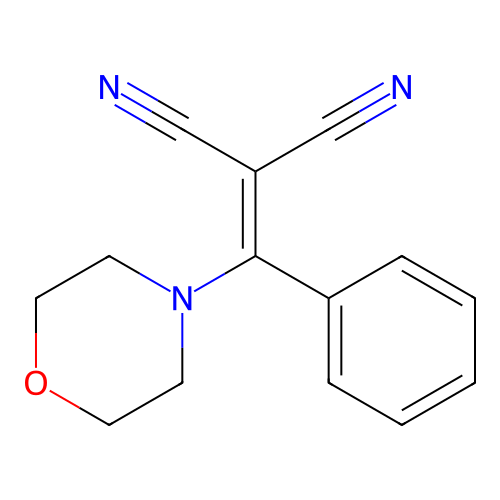 2-[4-Morpholinyl(phenyl)methylene]malononitrile structure