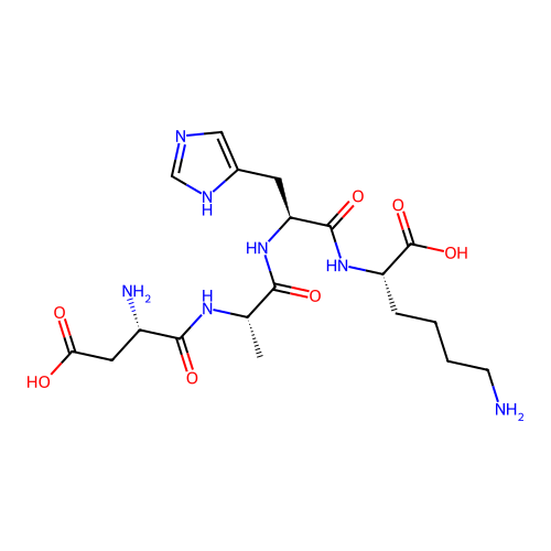 H-Asp-ala-his-lys-OH structure