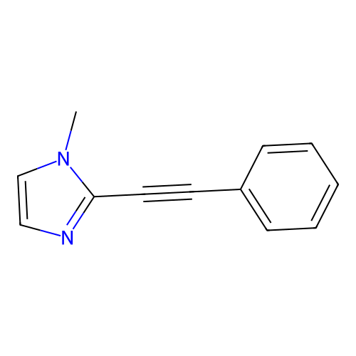 1-Methyl-2-(2-phenylethynyl)imidazole structure
