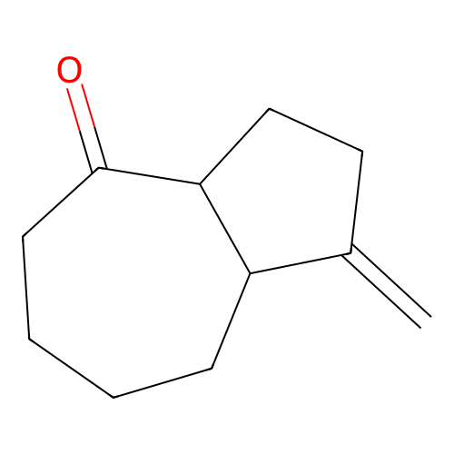 1-Methylidene-2,3,3a,5,6,7,8,8a-octahydroazulen-4-one structure