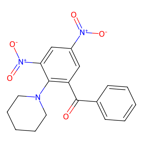 (3,5-Dinitro-2-(piperidin-1-yl)phenyl)(phenyl)methanone structure