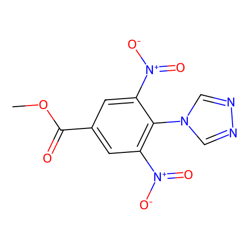 Methyl 3,5-dinitro-4-(1,2,4-triazol-4-yl)benzoate structure